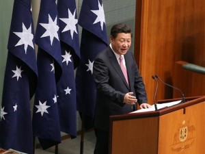 Kinas præsident Xi kommer med strategisk intervention <br>i imperielejren i det australske parlament