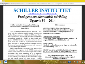 Schiller Instituttets Ugeavis 50 – 2014