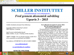Schiller Instituttets Ugeavis 3 – 2015 <br>Historisk pressekonference i den amerikanske Kongres  <br>– Frankrigs 11. september