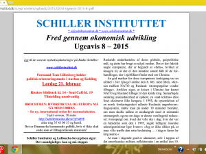 Schiller Instituttets Ugeavis 8 – 2015: <br>Lyndon LaRouche: Menneskets rolle i dag