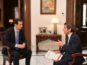 Syriens Bashar al-Assad griller Frankrig og vestlige regeringer <br>for at bevæbne jihadister og skabe ISIS