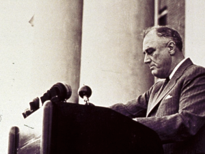 En sammenbrudskrise ud over, hvad Franklin Roosevelt stod overfor i 1933: <br>Tag de rette skridt, og tag dem NU!