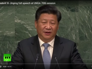 Den kinesiske præsident Xi Jinpings tale til FN’s Generalforsamling – engelsk voice over