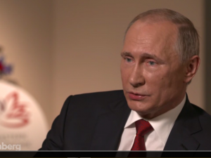 Vestens snak om russisk »ekspansionisme« er rent vrøvl, <br>siger Putin til Bloomberg