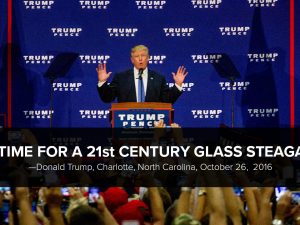 APPEL til Donald Trump om at genindføre Glass-Steagall <br>og et økonomisk program efter LaRouches Fire Love