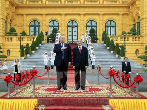 En venskabs- og samarbejdsånd karakteriserer Trumps <br>rejse til Asien; han fik en varm modtagelse