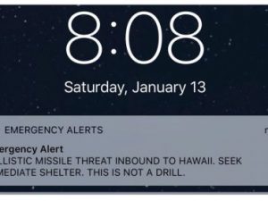 Det falske varsel om atomkrig på Hawaii var overlagt, ikke et uheld