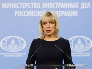 Talsperson for det Russiske Udenrigsministerium <br>advarer om »Giftige Londons« Atomare Lege