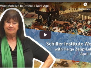 Vi må mobilisere for at overvinde en ny mørk tidsalder. <br>Schiller Instituttets ugentlige webcast med Helga Zepp-LaRouche den 15. apri 2020