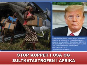 NYHEDSORIENTERING OKTOBER 2020: <br> Stop kuppet i USA og <br> sultkatastrofen i Afrika
