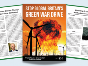 LaRouche-Organisationens pamflet: “Stop ’Globalbritanniens’ grønne krigsfremstød”