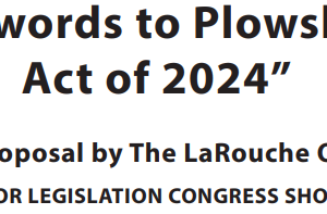 LaRouche-organisationen udgiver lovforslag: “Lov om sværd og plovjern i 2024”