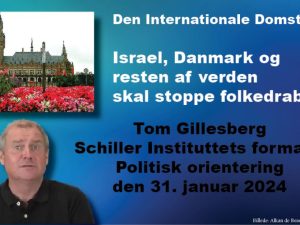 POLITISK ORIENTERING den 31. januar 2024 med formand Tom Gillesberg: <br>Den Internationale Domstole: Israel, Danmark og resten af verden skal<br> stoppe folkedrab i Gaza