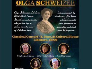 Til minde om Olga Schweizer. <br>Kendte danske musikere ærer dansk koncertpianist, en helt i Albanien
