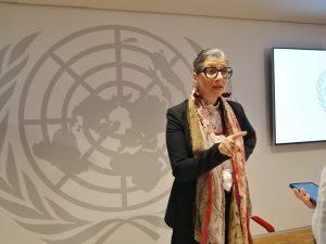 Francesca Albanese, FN rapporteur om de besætte palæstinensiske områder. <br>Pressekonference den 5. februar 2025 på FN Byen i København. <br>Inkl. Executive Intelligence Reviews to spørgsmål. <br>Video, Lyd, afskrift: <br>Francesca Albanese, UN rapporteur for the occupied Palestinian territories. <br>Press conference on Feb. 5, 2025 at UN City in Copenhagen. <br>Includes Executive Intelligence Review’s two questions.<br>Video, audio, transcript.