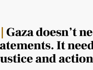 Gaza har ikke brug for tomme ord. <br>Det har brug for mad, værdighed, retfærdighed og handling – nu.<br> af Dr. Izzeldin Abuelaish.