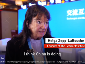 Schiller Instituttets grundlægger Helga Zepp-LaRouche ved Beijings Kulturforum 2025